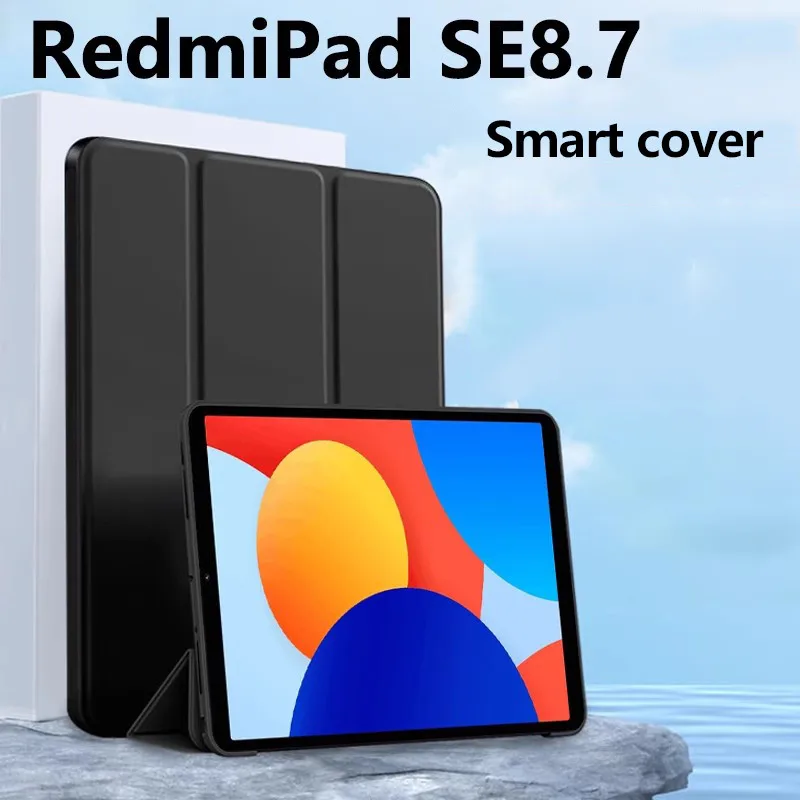 

Новый чехол для Xiaomi Redmi Pad SE 8,7 дюйма 2024 дюйма Складная подставка Магнитная мягкая задняя крышка из ТПУ для планшета