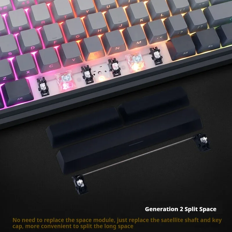 Imagem -04 - Teclado Mecânico Teclado sem Fio Retroiluminado Hot Swap Gasket 8k Baixa Latência Três Botões Tela Personalizada Skyloong-gk104pro