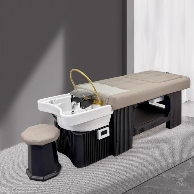 

Barber Shop Luxury Shampoo Chairs Nordic Ergonomics Hair Salon Shower Shampoo Bed Ergonomics Salon Furniture Peluqueria FYSC