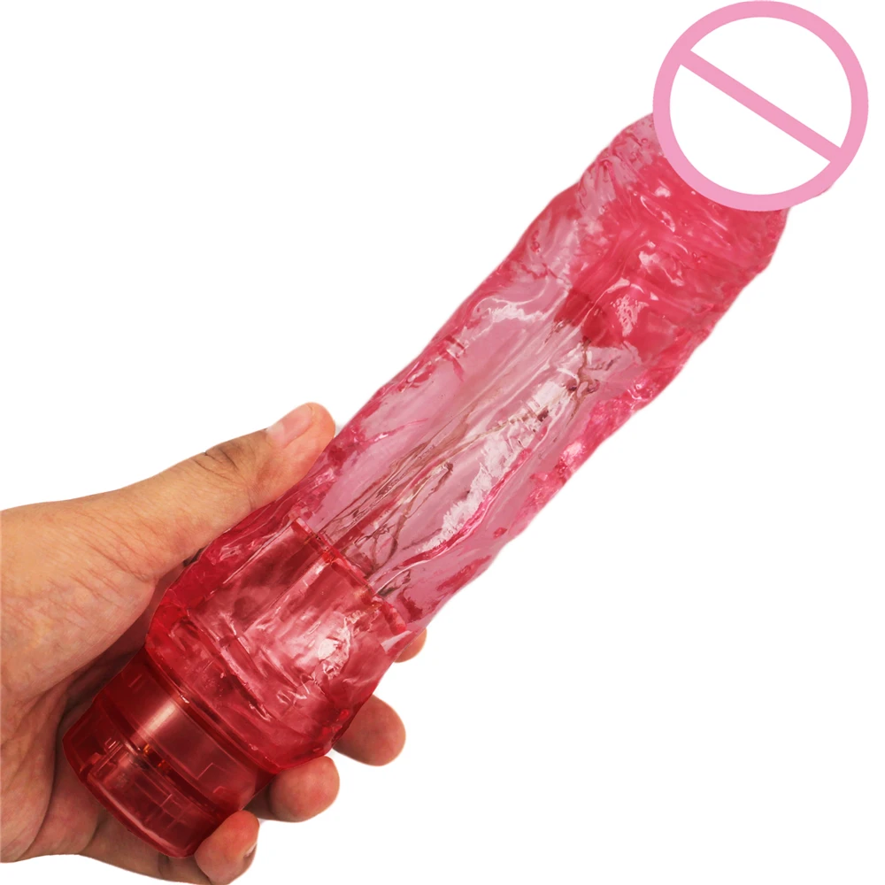 Lifelike Soft Rubber Plastic Penis Sex Toy Realistic Vibrating Dildo Massager For Woman dildo vibrator