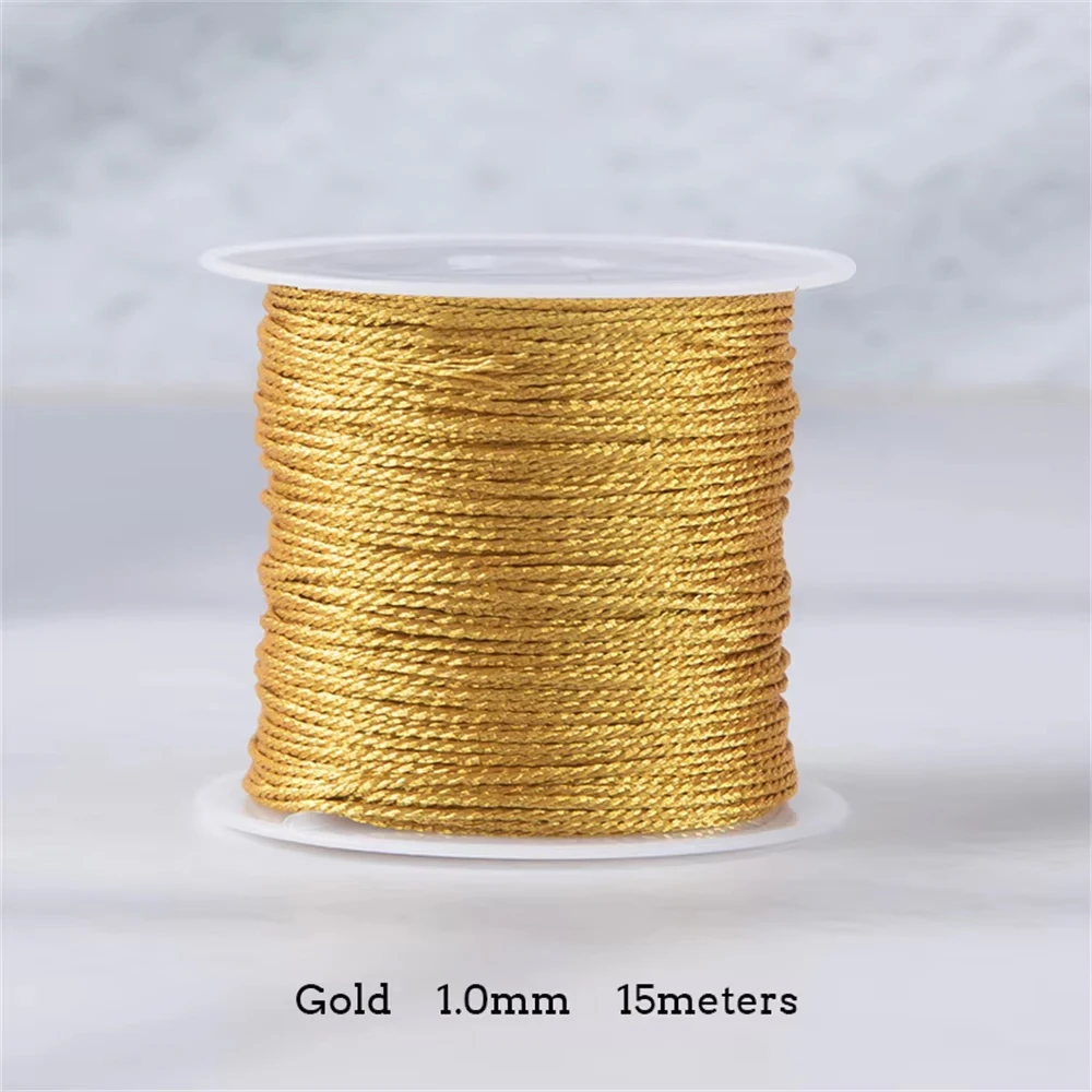 Gold/Silber Faden Makramee Schnur Seil Armband Halskette Geflochtene Schnur Für DIY Quaste Perlen Shamballa String Großhandel Liefert