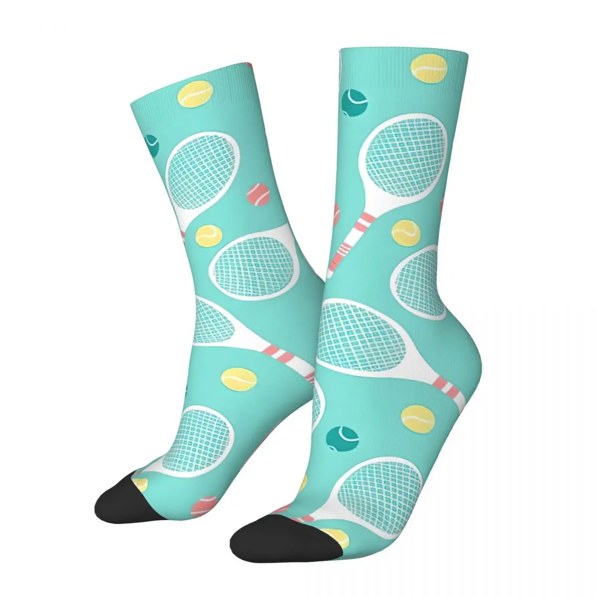 

Vintage Tennis Balls Cute Men's compression Socks Unisex Harajuku Pattern Printed Novelty Crew Sock