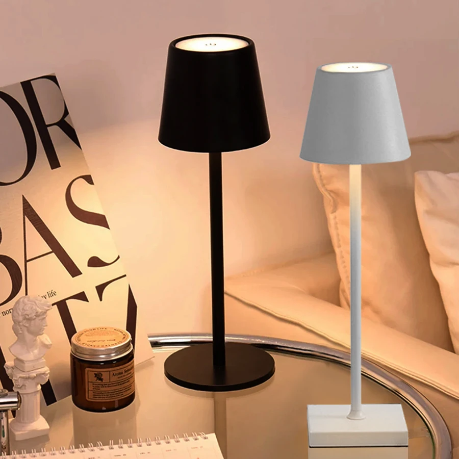 

LED Desk Lamp Usb Rechargeable Table Lamp Bar Restaurant Ambiance Wireless Touch Lamps 3Levels Dimmable Waterproof Led Lights