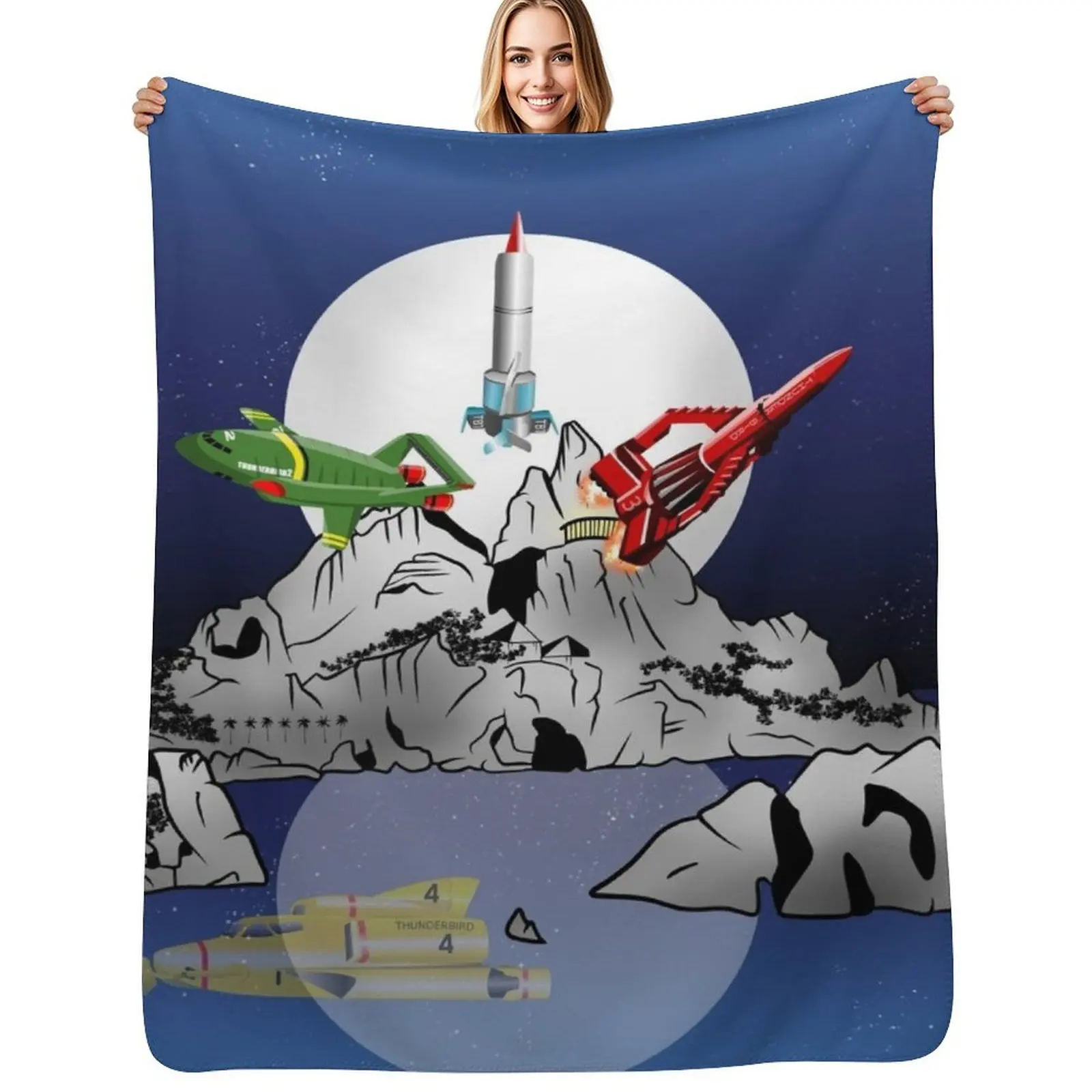 

Thunderbirds Tracy Island Throw Blanket christmas gifts Fashion Sofas Decorative Throw Camping Blankets