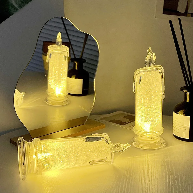 

1PC White LED Candles, Flameless Pillar Candles, Battery Operated Candles/Fake Candle