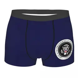 American Presidential Seal Men Underwear USA Trump Election Vote Boxer Shorts Panties Breathable Underpants for Male Plus Size