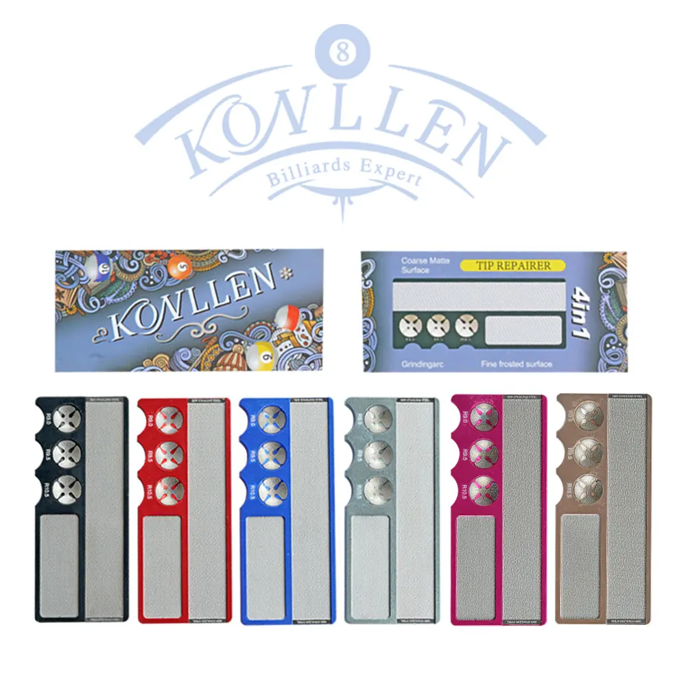 เครื่องมือปลาย konllen แบบ4 in 1ทำจากโลหะอเนกประสงค์อุปกรณ์สำหรับซ่อมแซม carom Snooker พูลบิลเลียดอุปกรณ์บิลเลียด