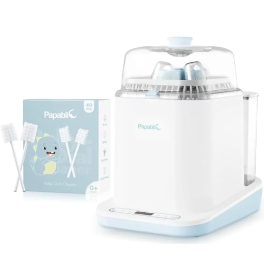 

Papablic Baby Tongue Cleaner and Bottle Washer Pro for Newborns Silicone with Soft Brush Head Pink Easy to Clean and Safe for D