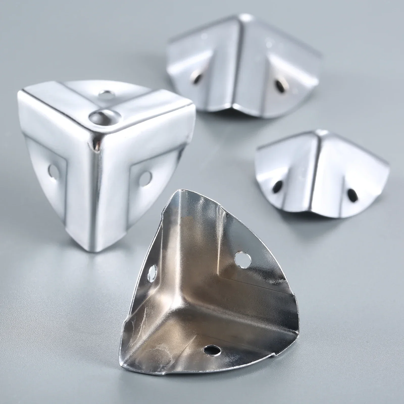 4 PC Sliver โลหะไม้ไวน์กล่องมุมเหล็กป้องกันกรณี 23*23 มม.28*28 มม.Edge GUARD ของขวัญกล่องบรรจุภัณฑ์มุม