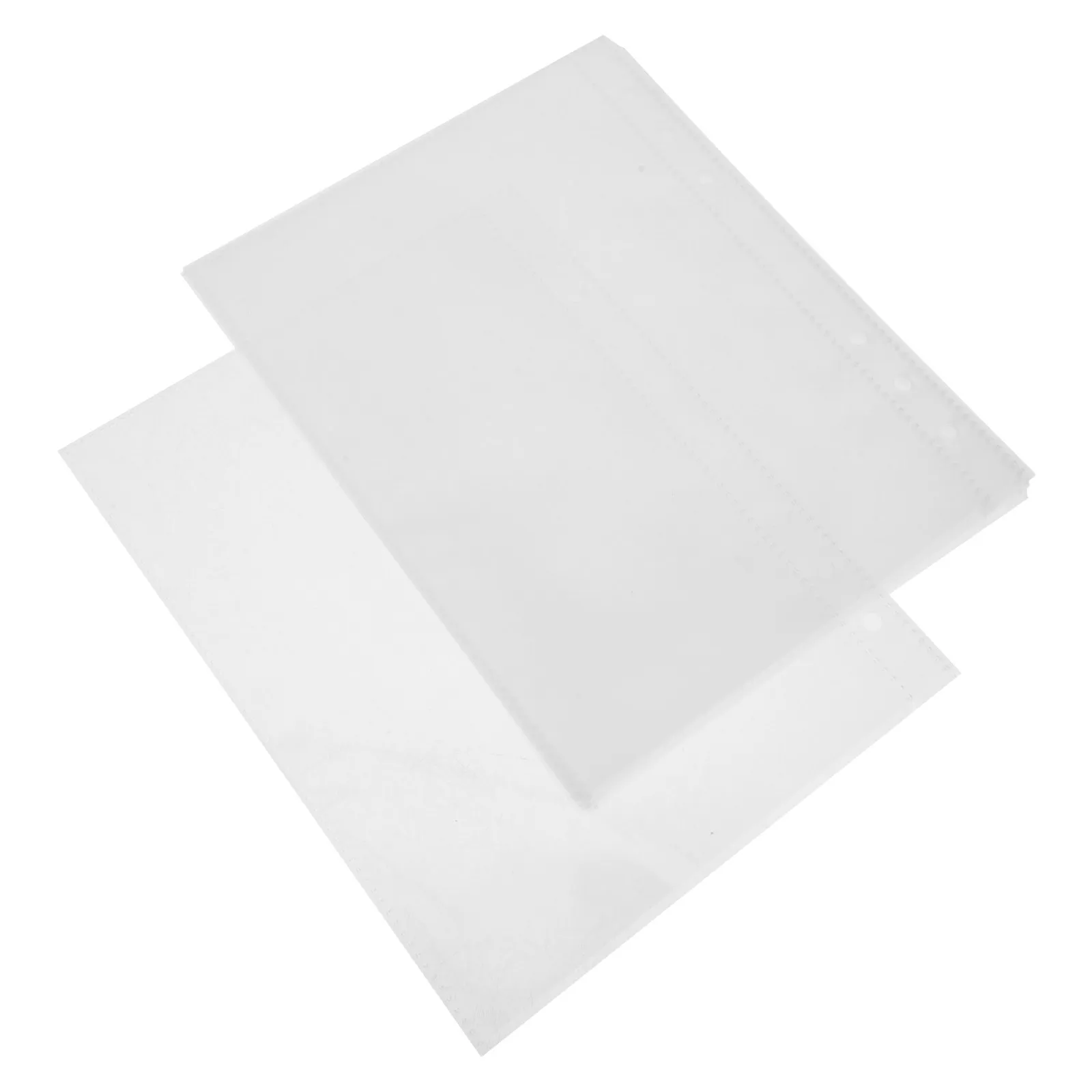 

50Pcs A5 Binder Inserts Clear PP Sheet Protectors 6 Hole Loose Leaf Refill for Photo Album Recipe Cards Storage Organizer