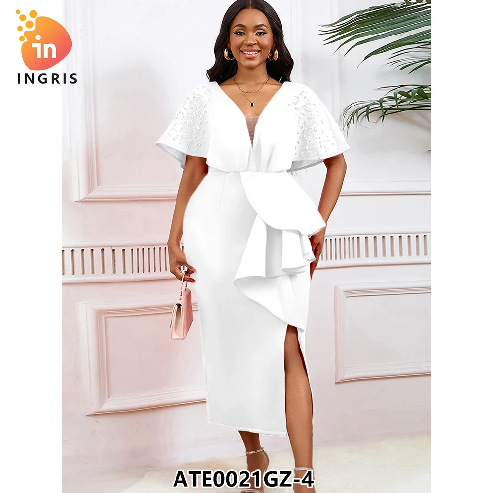 فستان زفاف 2024 فستان زفاف فرنسي خفيف فاخر على الكتف فستان سهرة صيفي خفيف-ATE0021GZ #4