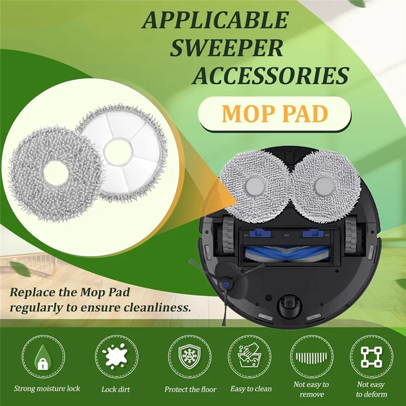 BAAO-For ECOVACS DEEBOT T30S AI Care/T30S AI/T30S PRO/T30S Replacement Parts Accessories Kit For Vacuum Cleaner