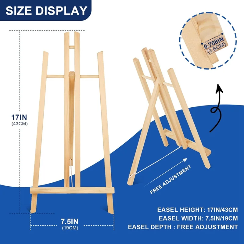 2Pcs 17 Inch Tabletop Easels,Easel Stand For Painting,Painting Party Easel,For Painting,Paint Easel For Canvas Painting Durable