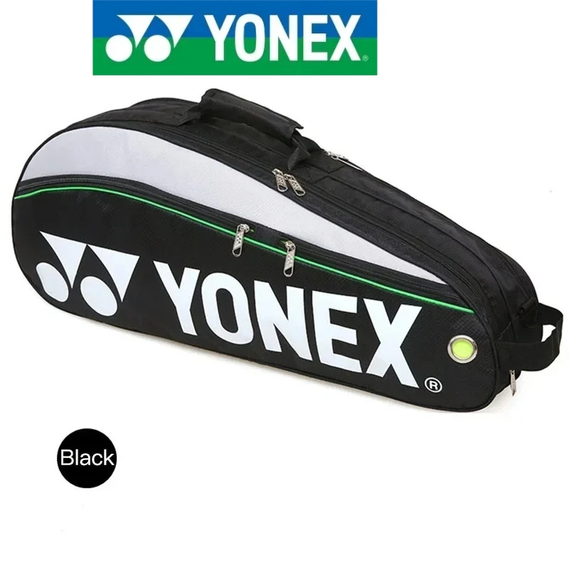 YONEX-Bolsa De Bádminton Para Hombre O Mujer, Bolsa Deportiva Con Compartimento Para Zapatos, Para 3 Raquetas, 9332