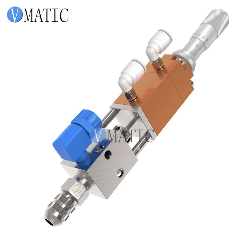 Free Shipping Pneumatic Double Acting Needle-Off Dispensing Valve With Micrometer Tuner Glue Dispense Nozzle Valve