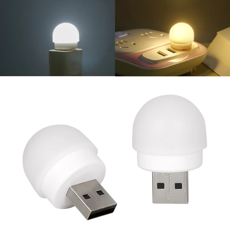 Mini LED Reading Lamp Night Light USB Round Lamp Eye for Protection Computer Mobile Power Lamp for Bedroom Bedside