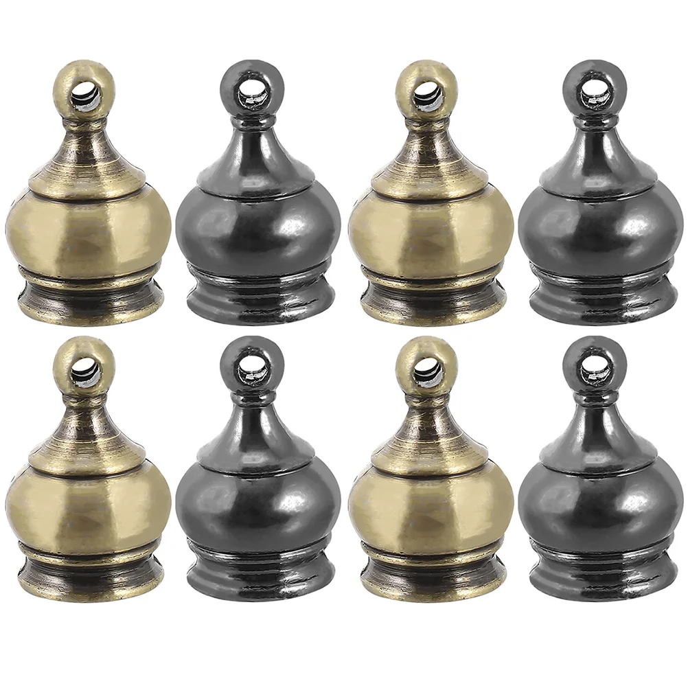 8 Pcs Chandelier Cap Nuts Table Lamp Decoration Chic Light Knob Solid Finial Screw Caps Zinc Alloy