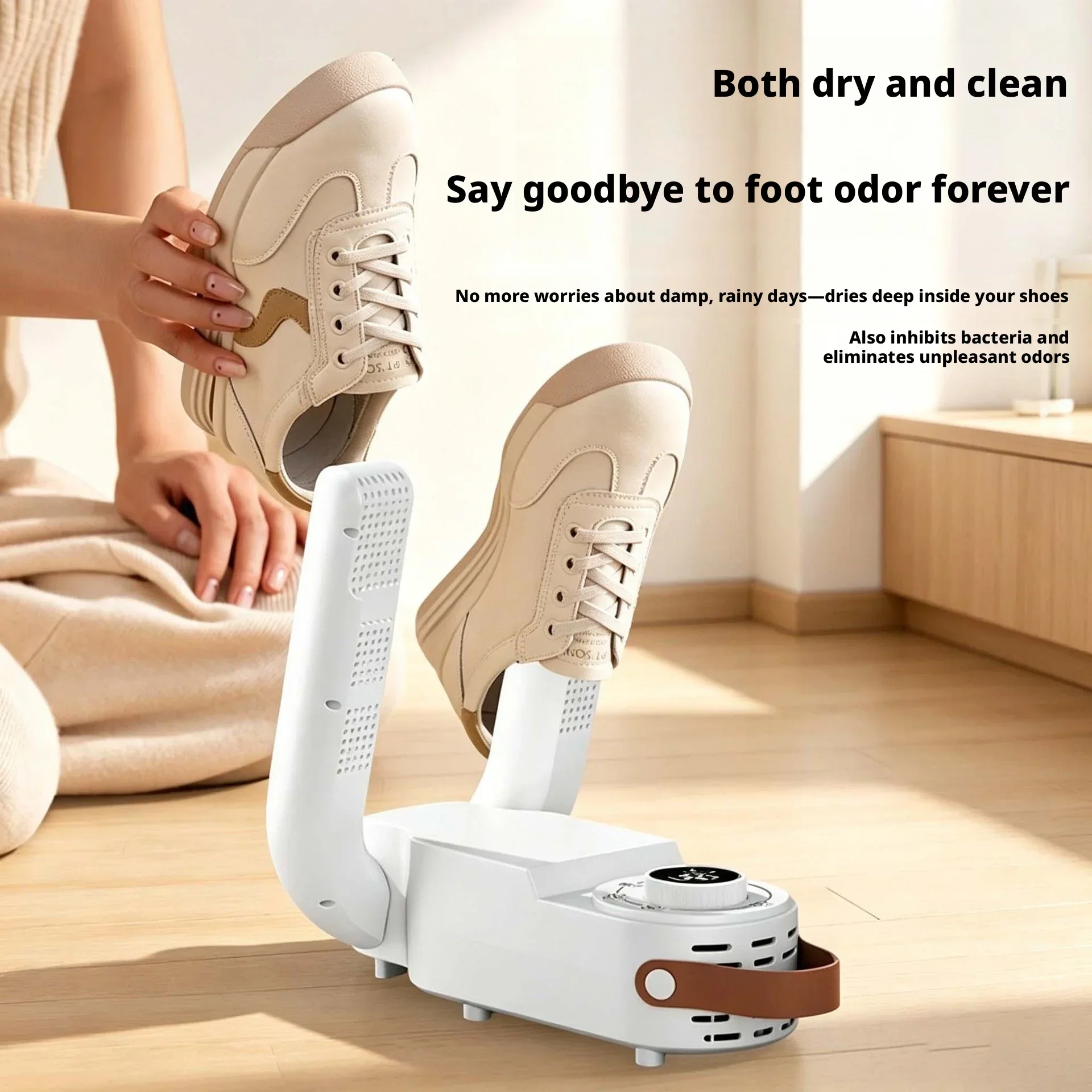 Foldable Shoe Dryer Constant Warm Air Smart Timing Function  Portable Hand‑held Shoe Boot Drying Machine For Household Dorm