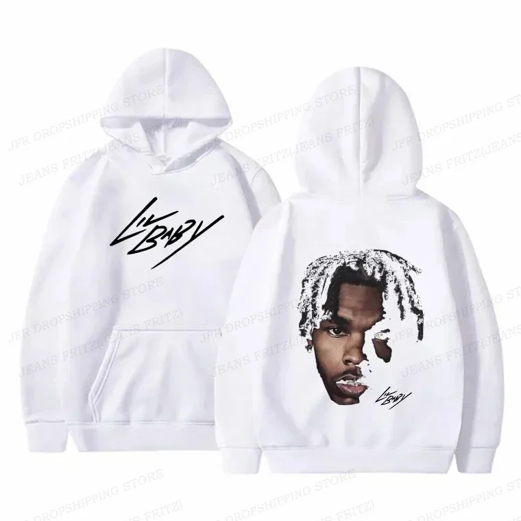 Hip Hop Rapper Lil Baby Hoodies Men Women Fashion Oversized Hoodie Kids Coats Women Sweats Womens Clothing Music Album Tracksuit