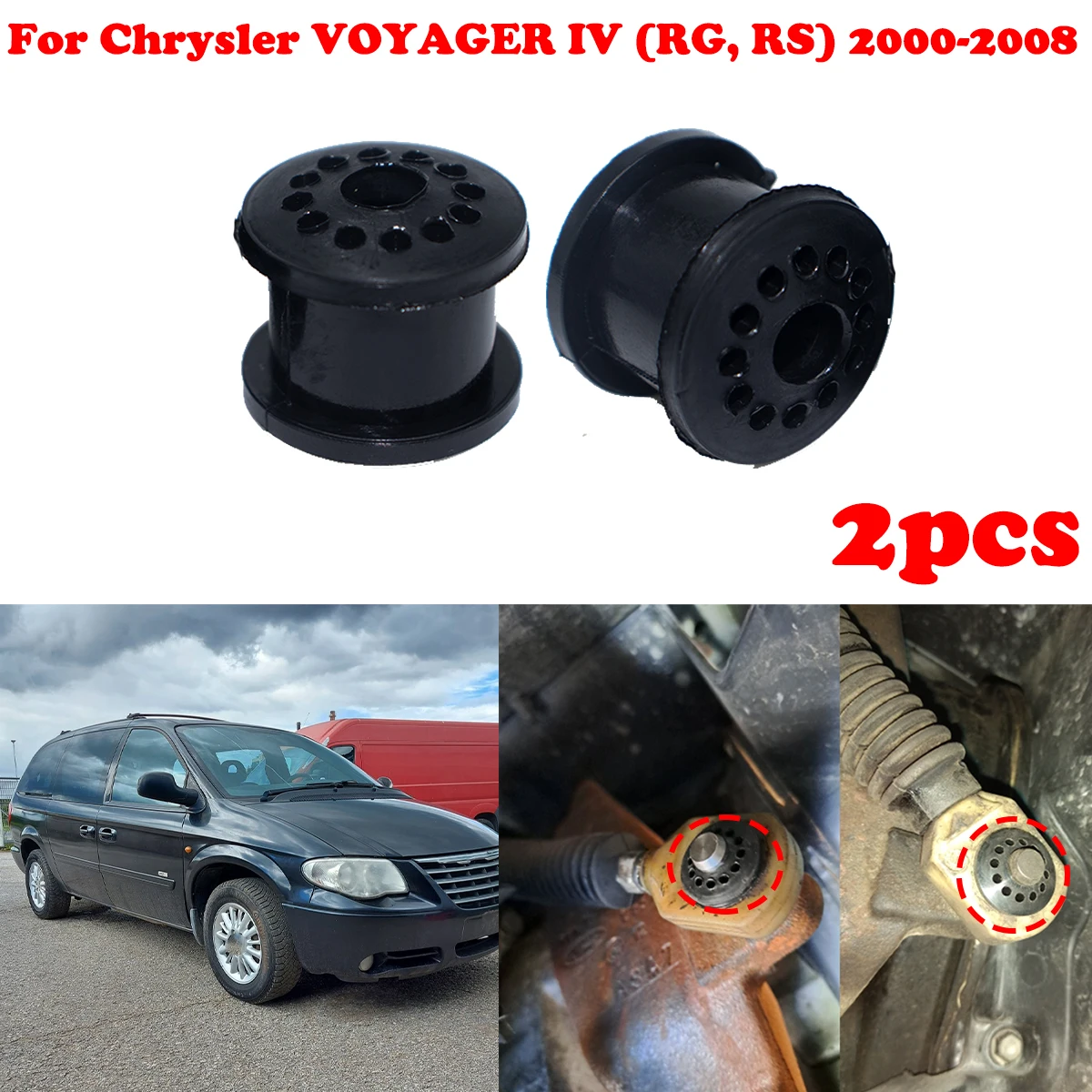

2 шт. для Chrysler VOYAGER IV RG RS, кабель коробки передач, резиновая втулка, рычаг переключения передач MT в сборе, запасные части 2000- 20072008