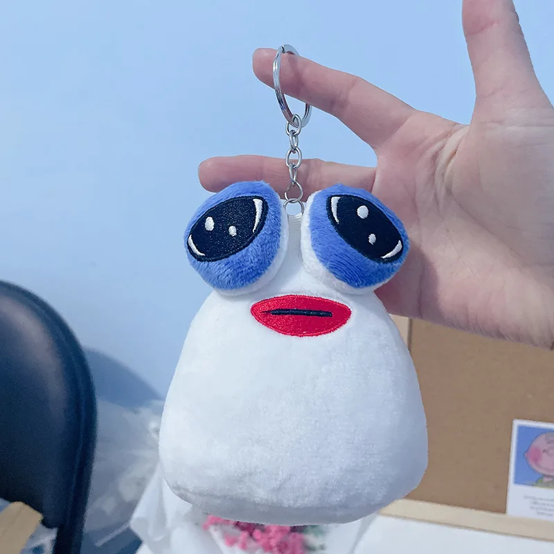 10cm Hot Game My Pet Alien Pou Plush Doll Keychain Furdiburb Emotion Alien Plushie Stuffed Animal Pou Dolls Toy For Kids Gift