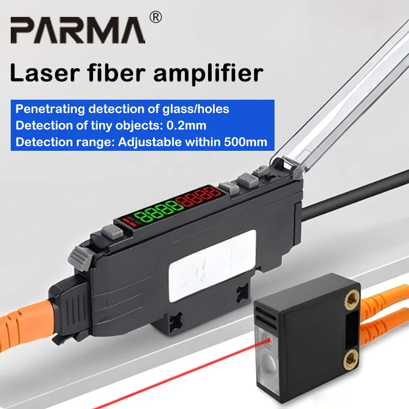Laser fiber amplifier high-precision long-distance penetration of small glass holes detection laser sensor