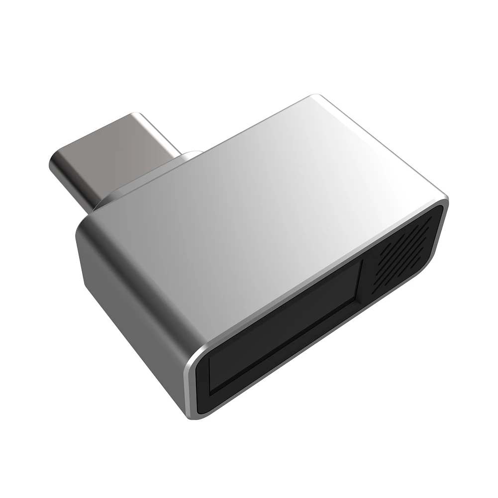 Type-C Biometric Scanner Password-Free Zinc Alloy Biometric Scanner Padlock Portable Fingerprint Unlock Module for Windows Hello