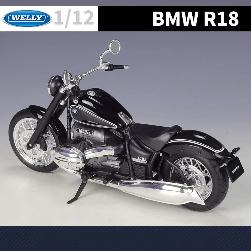 WELLY 1:12 BMW R18 2020 Alloy Motorcycle Model Simulation Diecasts Metal Toy Street Cruise Motorcycle Model Collection Kids Gift