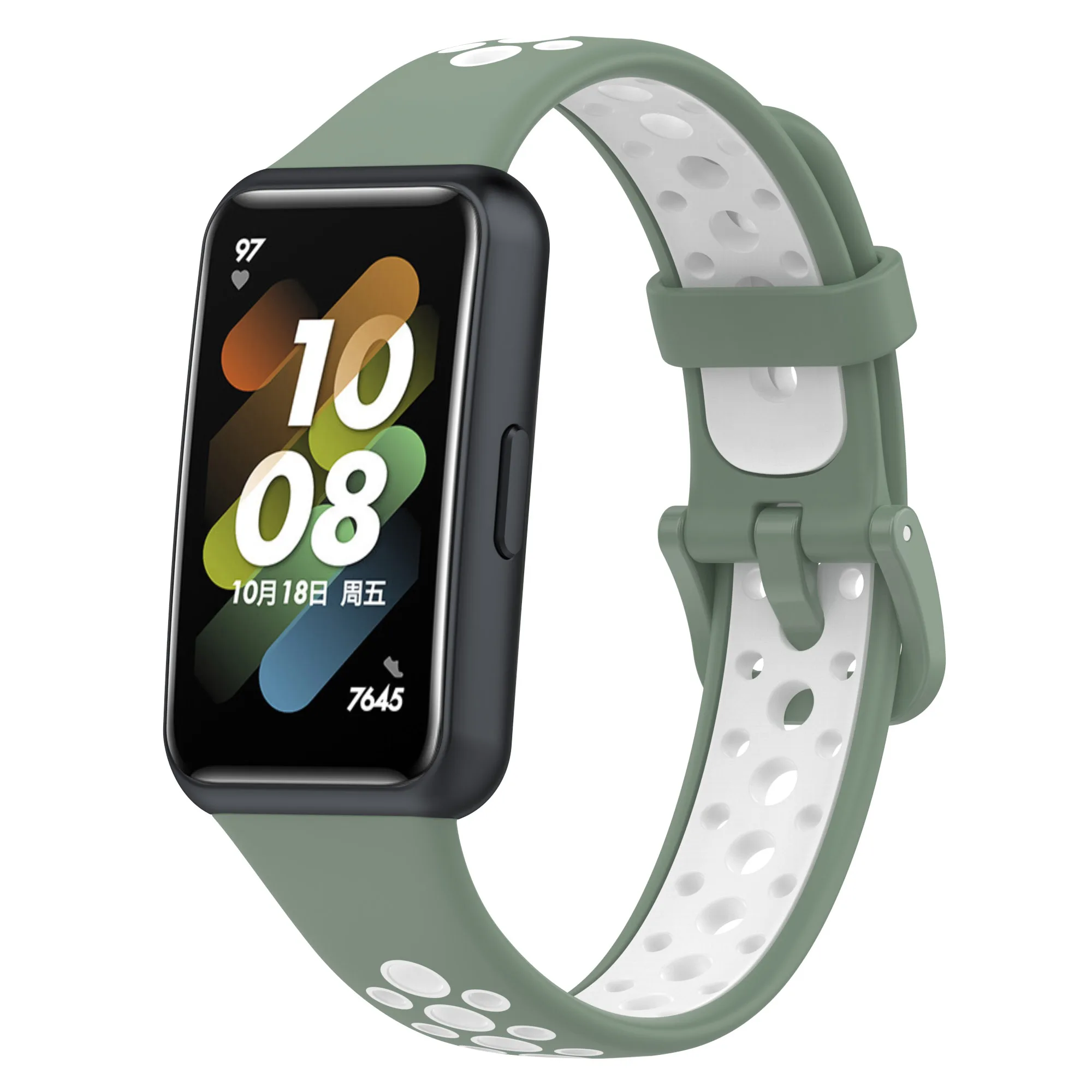 สาย TPU หลายสไตล์สำหรับ Huawei Band 7สายกีฬาระบายอากาศได้สายนาฬิกาอัจฉริยะแฟชั่นสายรัดข้อมือเปลี่ยนได้