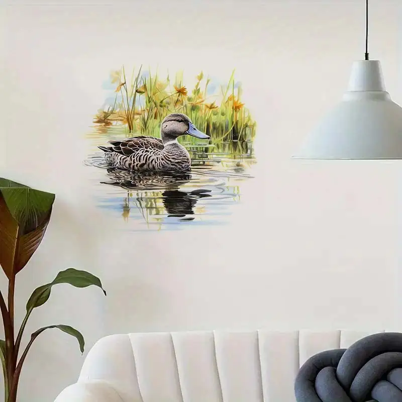 Carino colorato nuoto anatra adesivo da parete bagno soggiorno sfondo decorazioni carta da parati animali creativi adesivi M849