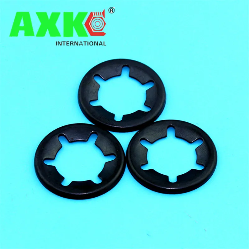 65Mn M3 M4 M5 M6 M8M10 Tooth Starlock Push On Locking Washers Speed Clips Fasteners Assortment Kit Quick Speed Locking Washers