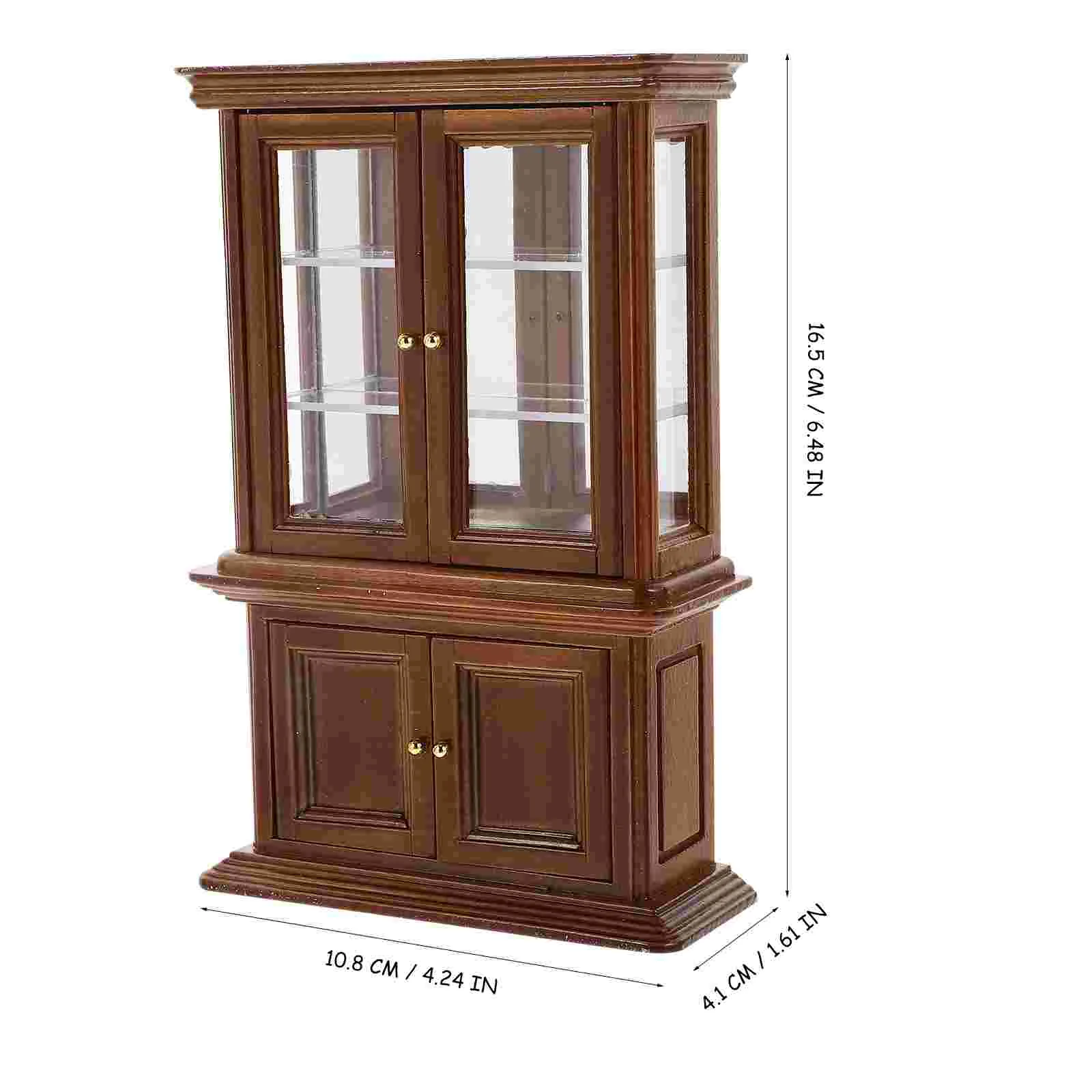 Miniature Furniture Cabinet Ornament House for Crafts Kitchen Miniatures Kids Bookshelf