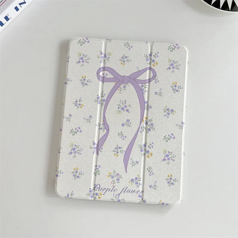 Cute Flower Bow Tablet Case For Apple iPad Air 2024 11 inch Air5/4 10.9 iPad 5/6/7/8/9 Gen 9.7 Air 3 10.2/10.5\'\' mini 6/5 Cases