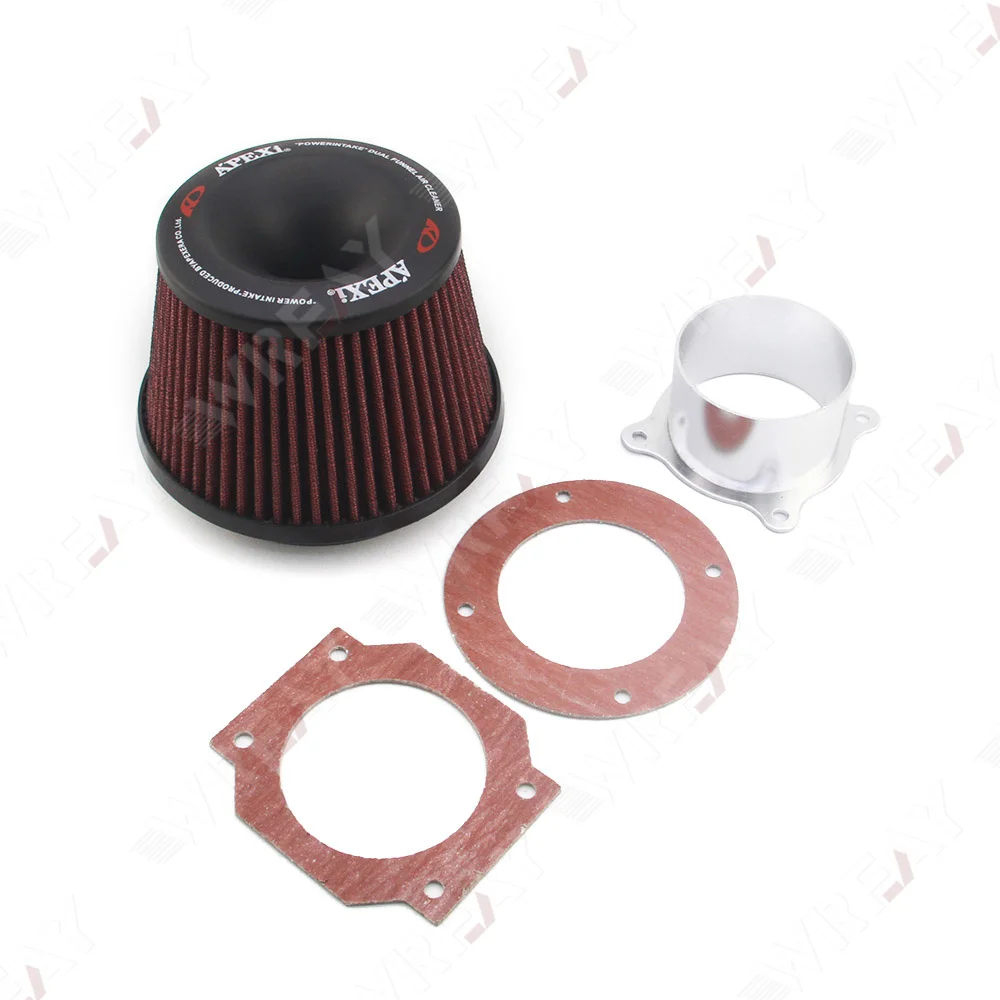 Apexi Universal Car Vehicle Intake Air Filter Dual Funnel Adapter Air Filter 75mm