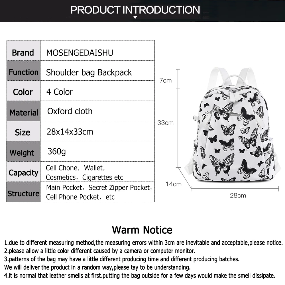 Panelled Flower Pattern Ladies Backpack Fashion Large-capacity High-quality Oxford Cloth Ladies Student Bag Anti-theft Backpack