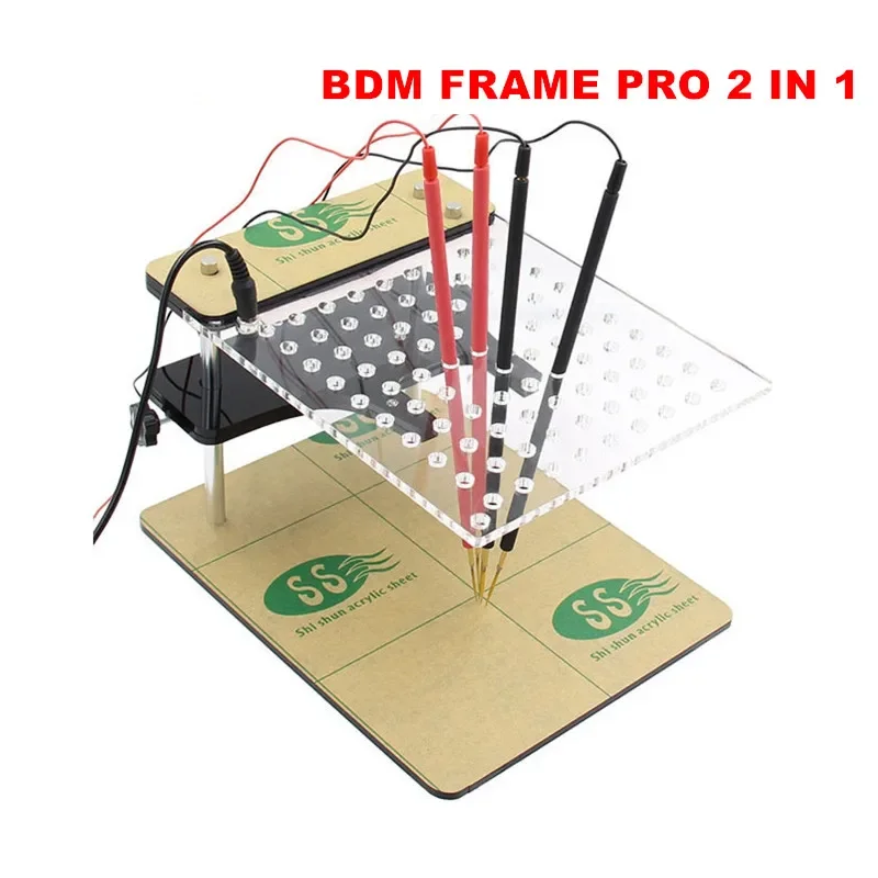 NEW LED BDM Frame PRO 2 IN 1 4 Probe Pens Auto ECU Chip Tuning Flasher Works ECU Programmer Tool