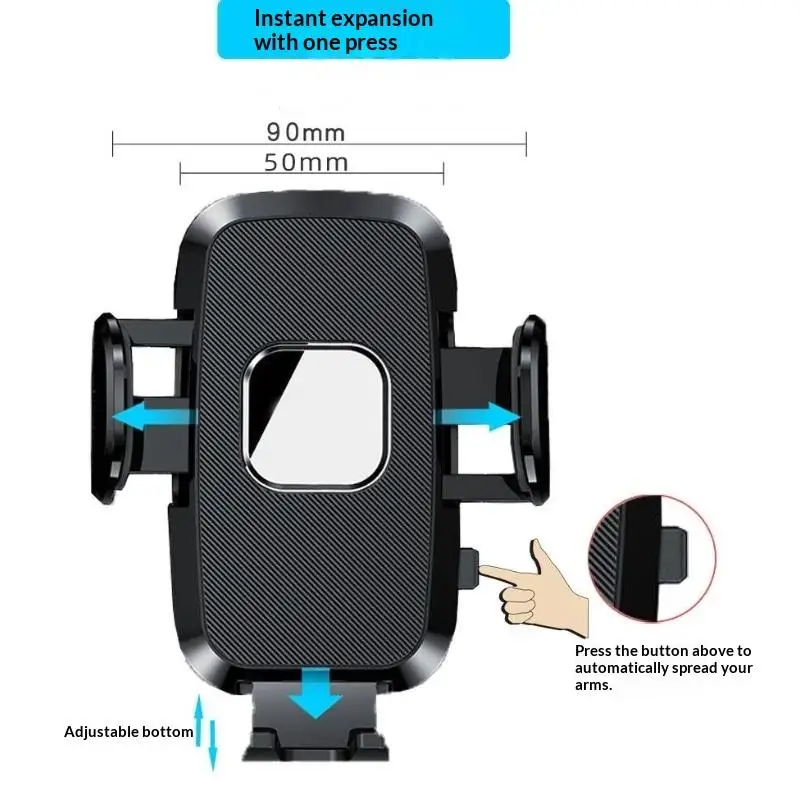 Universelle Auto-Handyhalterung mit 360-Grad-Drehung und Silikonpad für Armaturenbrett und Windschutzscheibe im Pendelverkehr – Detail 7