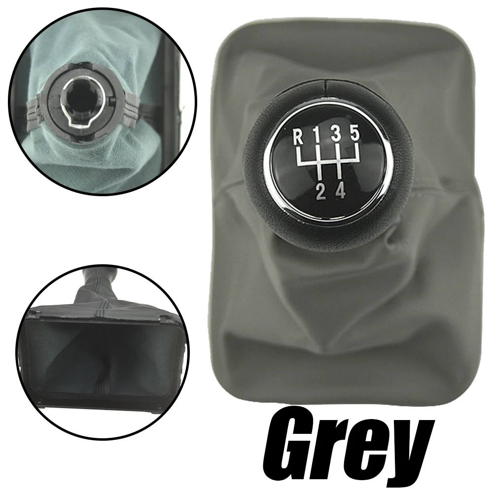 New For VW Beetle Cabrio 2003 2004 2005 2006 2007 2008 2009 2010 For VW Beetle 1998 - 2010 5 Speed Gear Shift Knob Leather boot view 2