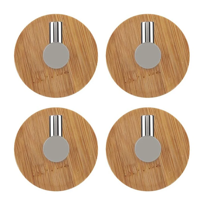 

4PCS Bathroom Bedroom Kitchen Wall Hook Towel Hook Clothes Hook With Back Stickers