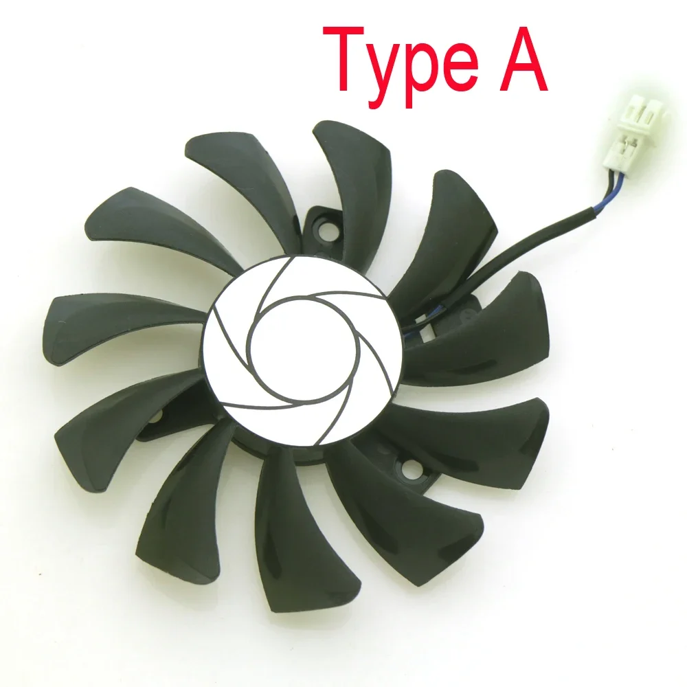 Free Shipping HA8010H12F-Z 12V 0.50A 75mm 2Pin For MSI GTX1050ti GTX1050 GTX1650 Graphics Card Cooling Fan