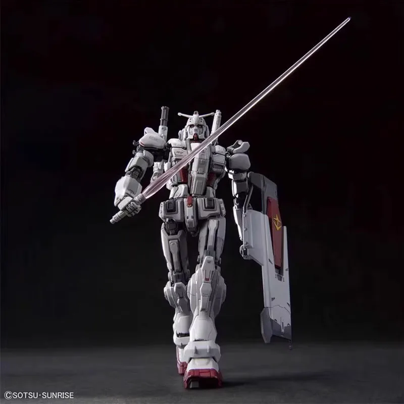 بانداي الأصلي HG 1/144 GUNDAM أنيمي نموذج RX-78(G)E GUNDAM EX (RFV) عمل الشكل التجمع نموذج لعب هدايا للأطفال