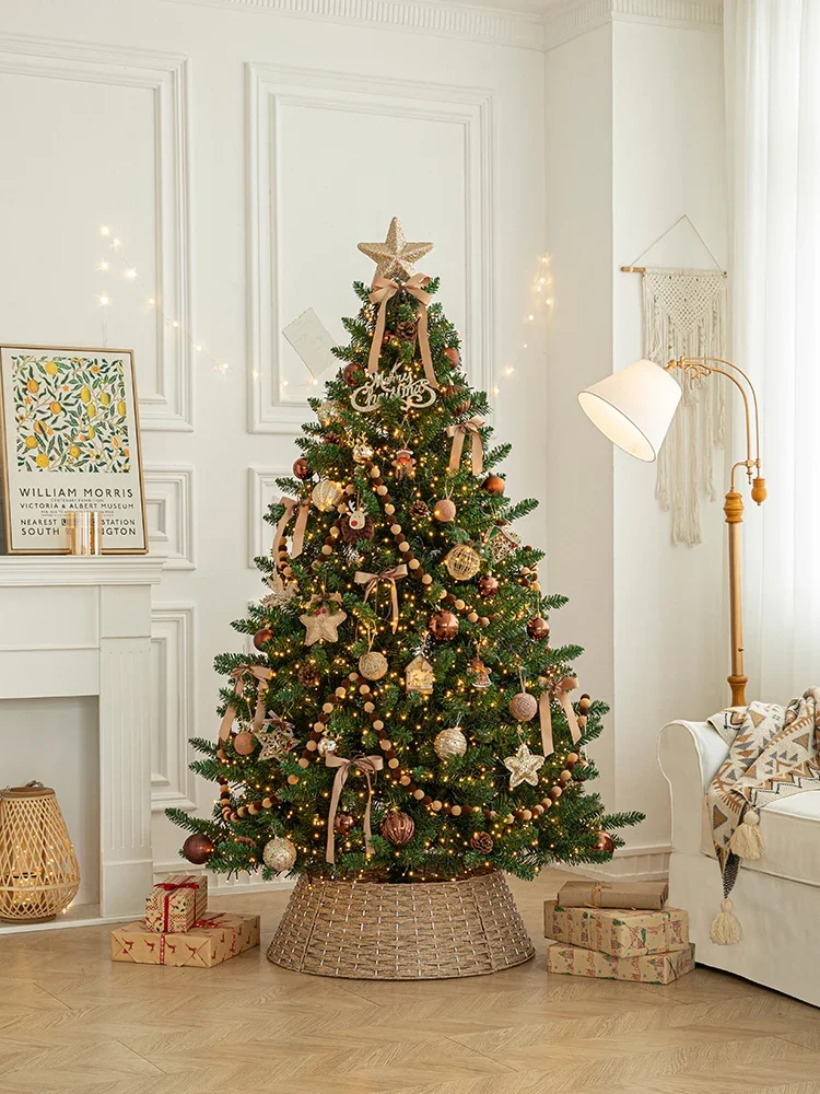 Christmas tree living room home decoration large encrypted luminous Christmas decorations high sense