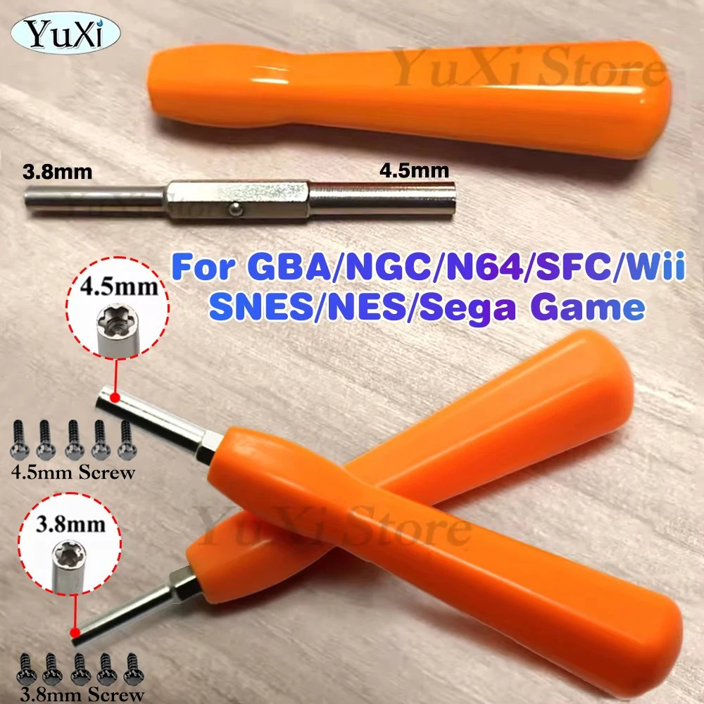 

Screwdriver 3.8mm 4.5mm Security Screwdriver 2 In 1 Repair Tool Gamebit For NES SNES N64 GameBoy SFC NGC Wii Screwdriver Tool