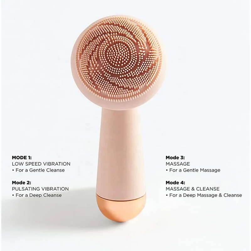 New Pores Cleaner Soft Silicone Facial Massager Electric Waterproof Face Cleansing Brush