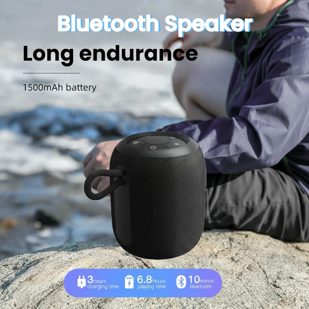 

Беспроводная Bluetooth-колонка Super Bass | Время воспроизведения 10 часов IPX6 водонепроницаемый | Портативная колонка со светодиодной подсветкой для домашнего телефона для кемпинга TF-карты