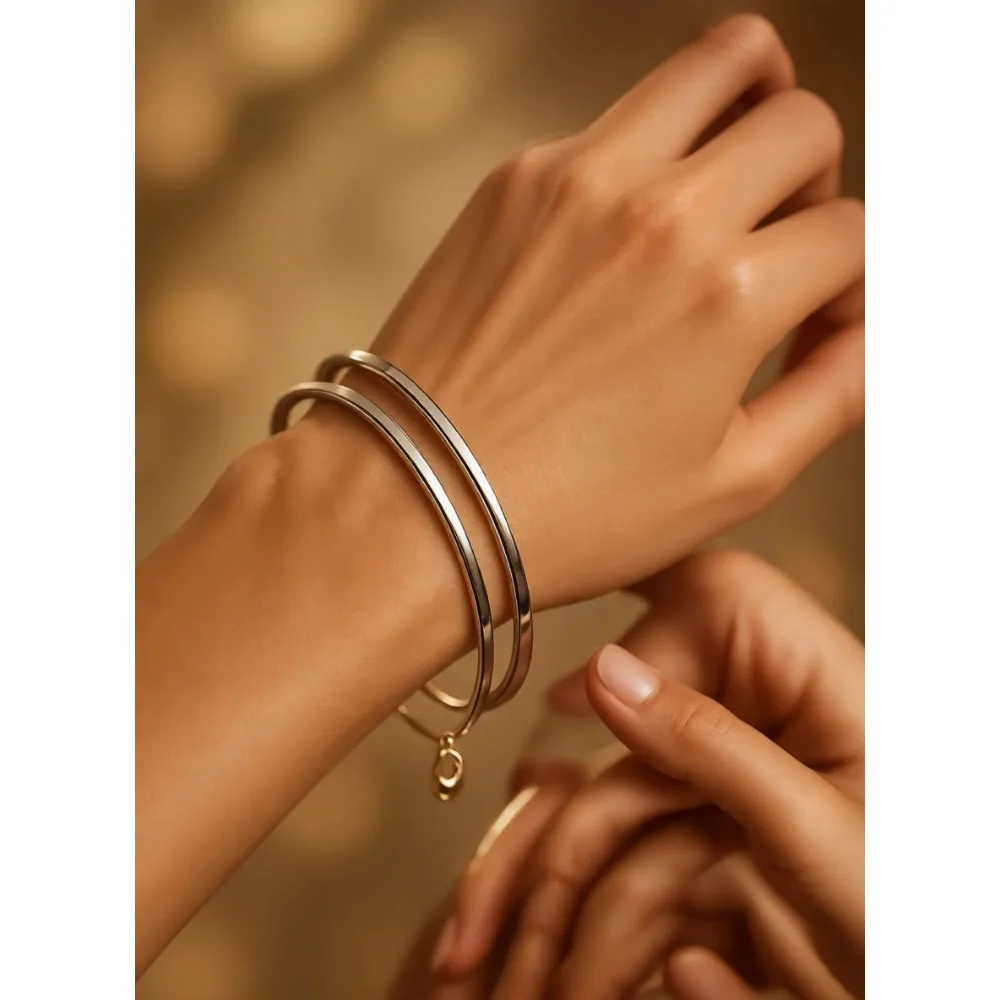 

Набор браслетов из стерлингового серебра 925 пробы с розовым золотом, ручной работы, итальянского производства, для женщин, изысканные ювелирные украшения, подарок