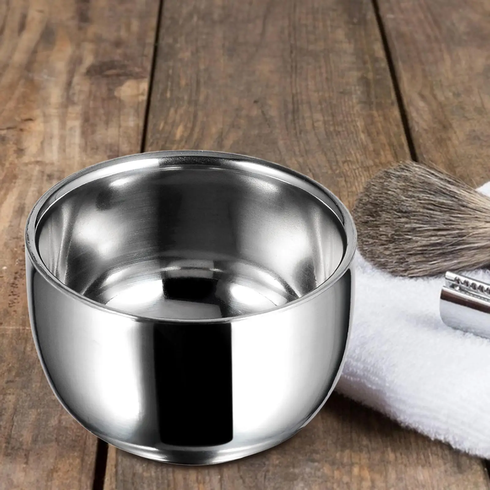 Shaving Bowl Stainless Steel Shaving Mug,,Barbers Accessories,Shaving Cup,Metal Soap Mug Bowl for Boyfriend, Him,Men