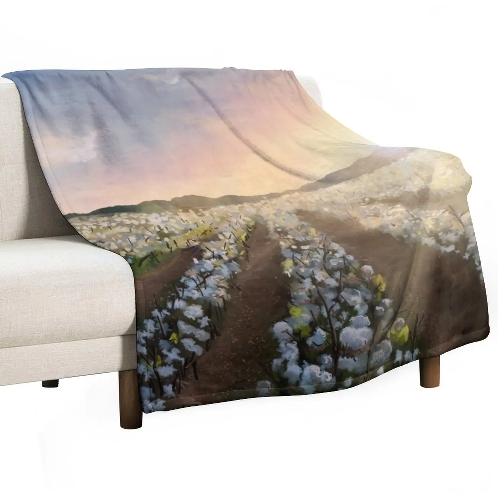 

Cotton Field Throw Blanket Polar Soft Beds Blankets