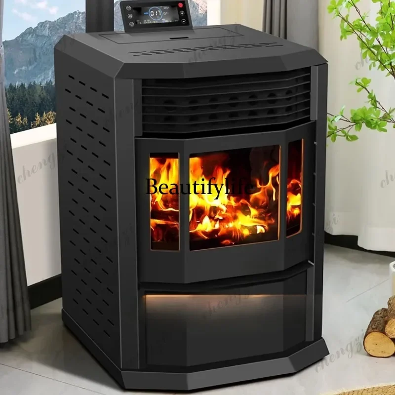 Q181 Rural winter self-built house biomass pellet heating wood stove household indoor smokeless heating stove