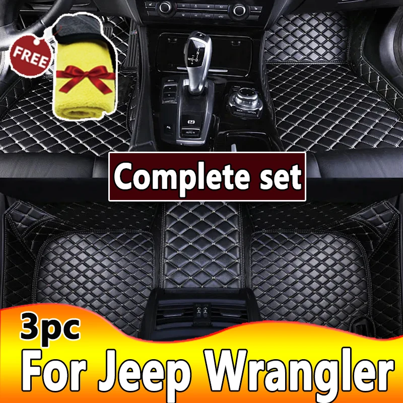 Car floor mats for Jeep Wrangler（FOUR DOOR）2011 2012 2013 2014 2015 2016 2017 Custom auto foot Pads automobile